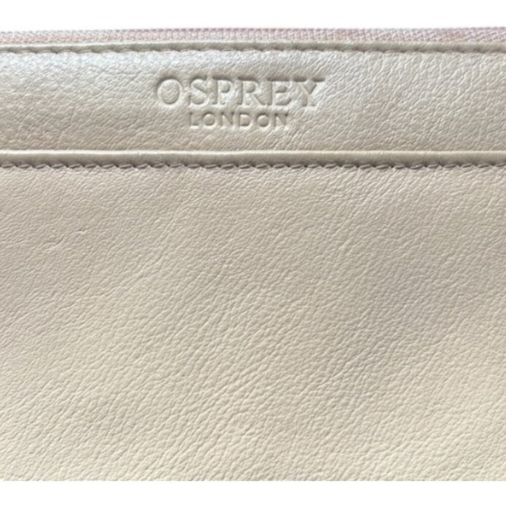 Osprey London beige continental leather wallet - Picture 3 of 9